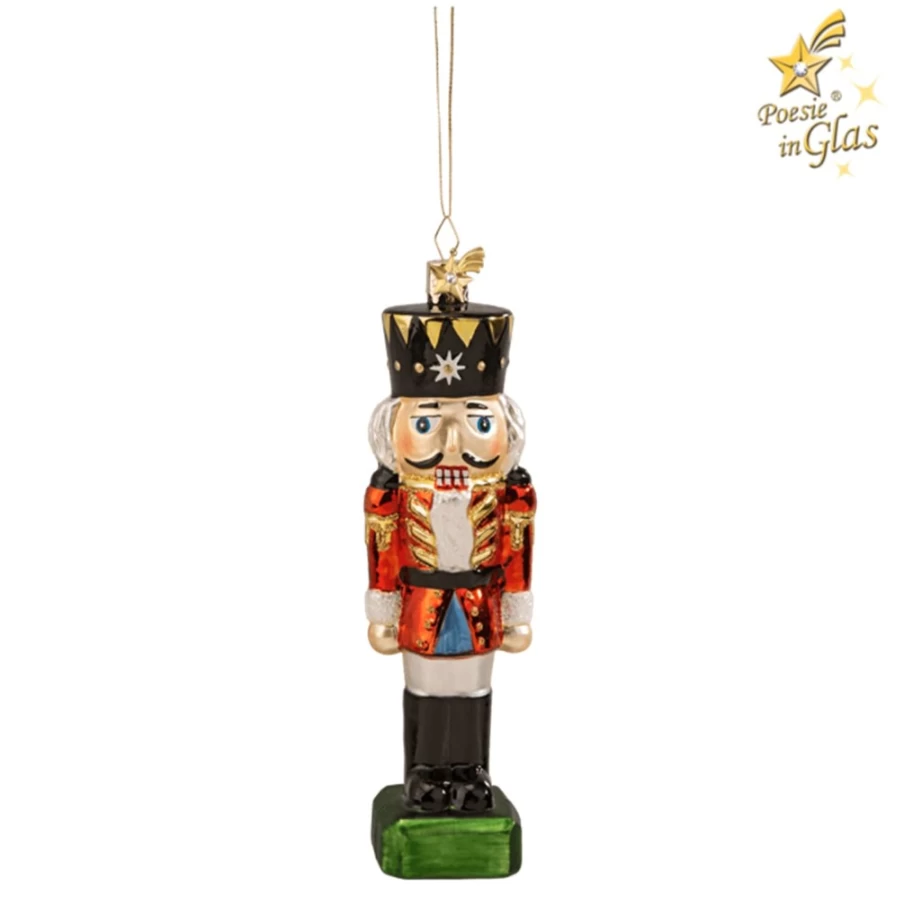 "Poesie in Glas Nutcracker – Elegant Christmas Decoration & Functional Nut Opener"