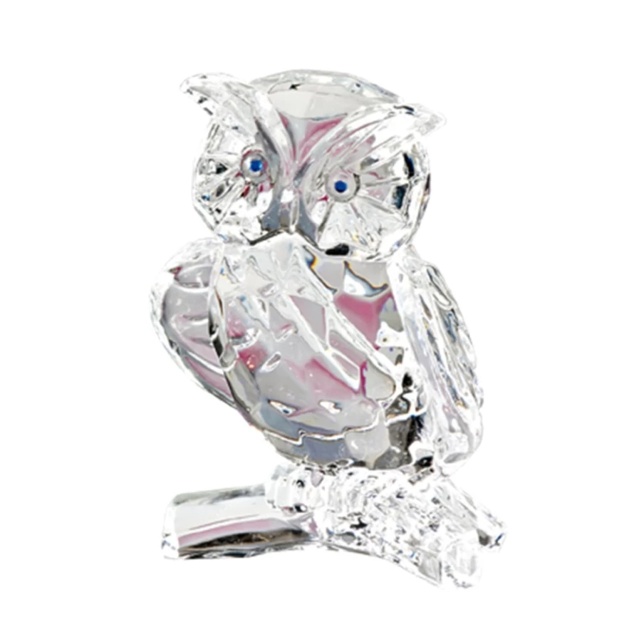 "Käthe Wohlfahrt Handcrafted Acrylic Owl Figurine – Decorative Collectible Gift"