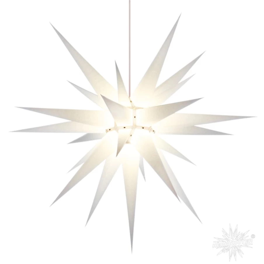 Herrnhuter Sterne White Paper Star Decoration – 31.5 Inch Christmas Ornament