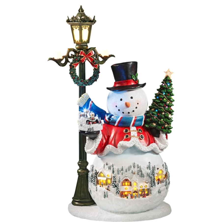 Käthe Wohlfahrt Snowman's Magic World XXL Musical Christmas Music Box with Handcrafted Details