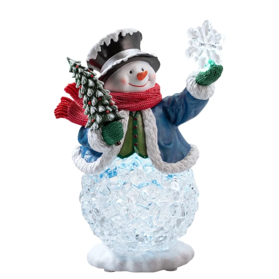 Käthe Wohlfahrt Snowman's Snowflake Musical Christmas Music Box with Handcrafted Details