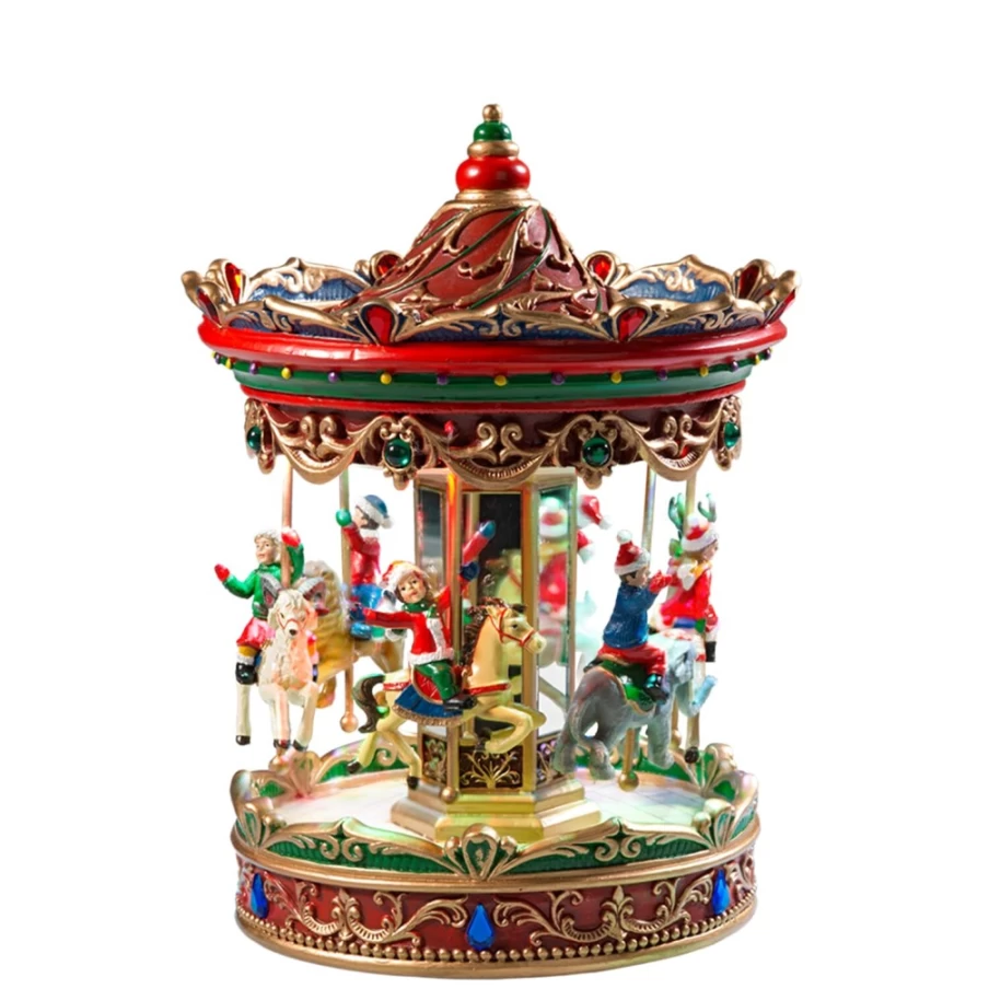 "Käthe Wohlfahrt Carousel Music Box – Handcrafted German Musical Jewelry Box"