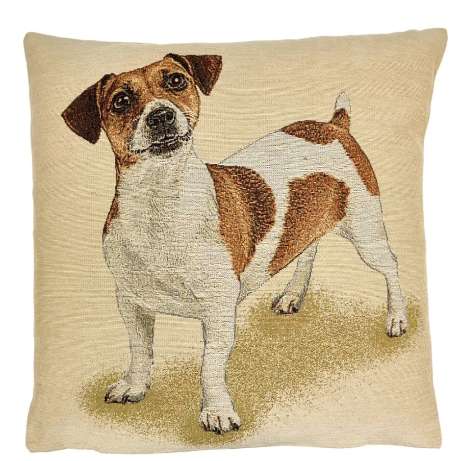 "Käthe Wohlfahrt Jack Russell Terrier Dog Design Decorative Cushion Cover"