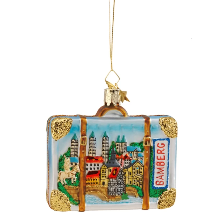 "Poesie in Glas Bamberg Blue Suitcase – Premium Travel Luggage"