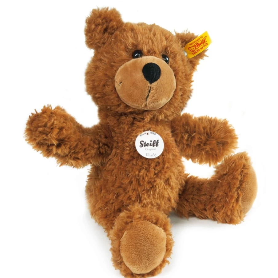 Steiff "Charly" Brown Teddy Bear Dangleteddy, 30cm Plush Stuffed Animal