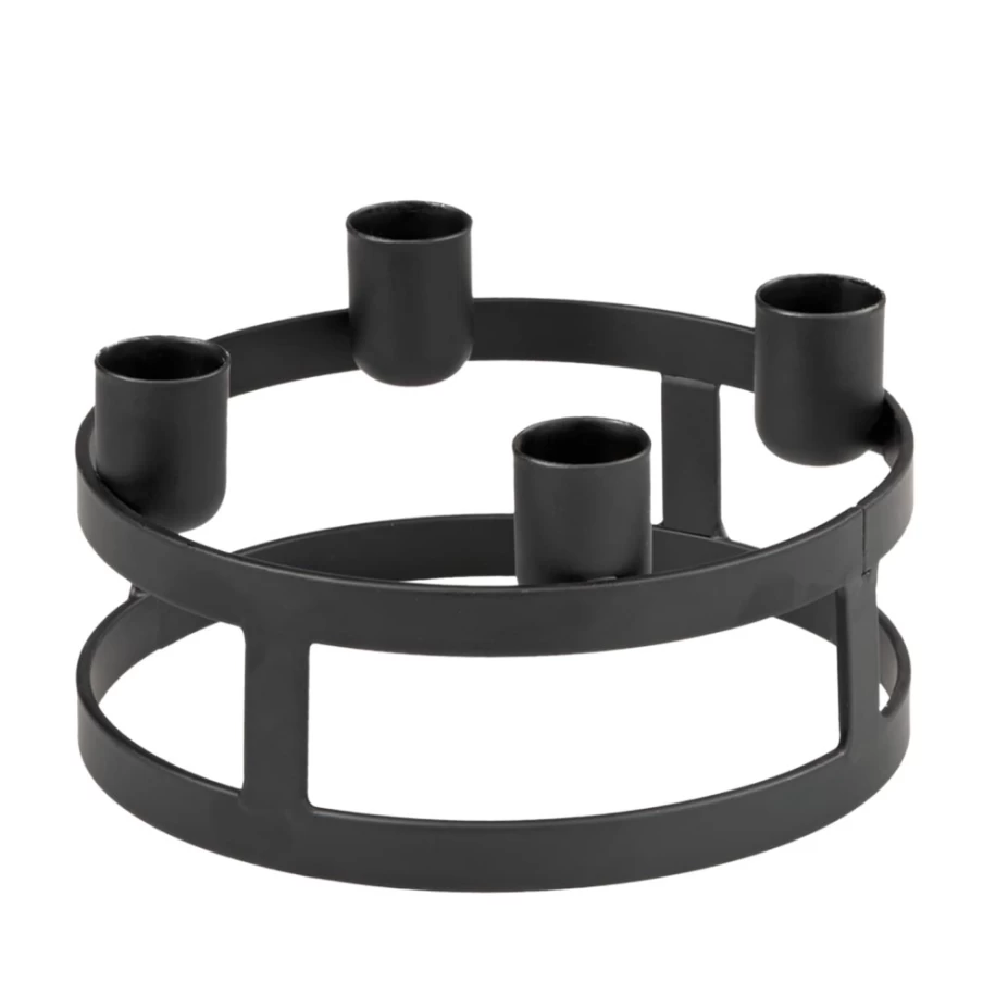 "Käthe Wohlfahrt Advent Ring Black - Traditional German Christmas Decoration"