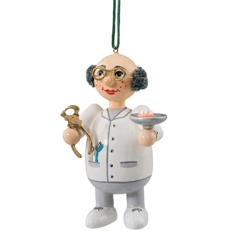 Käthes Original Wooden Dentist Buddy Handmade Figurine - Decorative Wooden Doll for Collectors
