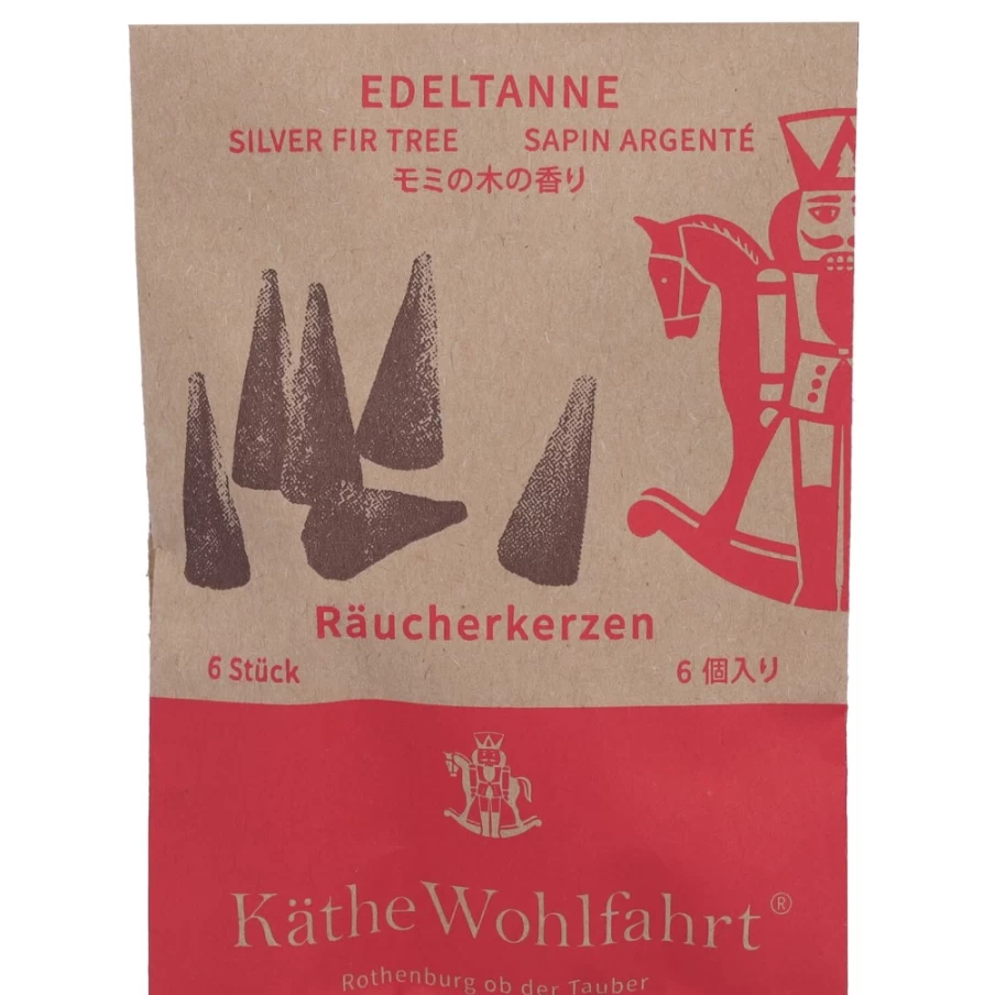 Käthe Wohlfahrt Silver Fir Scented Incense Cones - Large Pack for Aromatic Relaxation