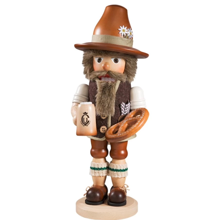 "Christian ULBRICHT Bavarian Nutcracker – 16.5 Inch Handcrafted Wooden Christmas Decoration"