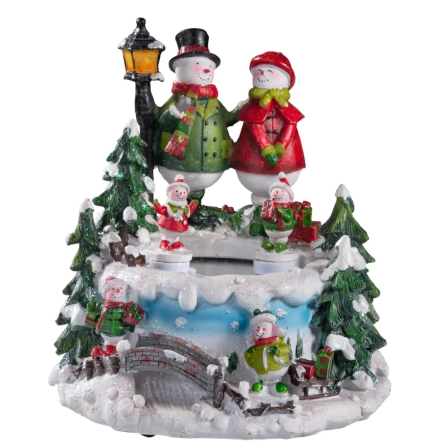 "Käthe Wohlfahrt Frosty Ice Dance Musical Christmas Music Box – Winter Wonderland Collectible"