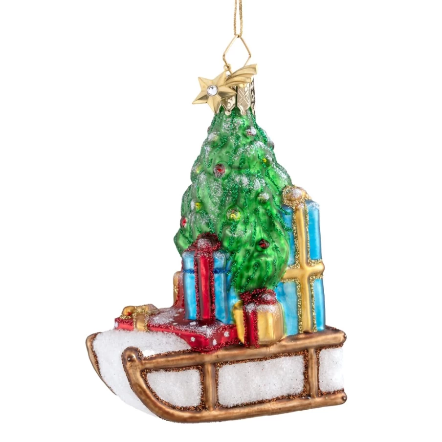"Poesie in Glas Christmas Sled - Festive Holiday Decor & Winter Seasonal Gift"