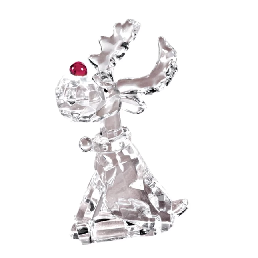 "Käthe Wohlfahrt Red Nose Sitting Reindeer Christmas Decoration"