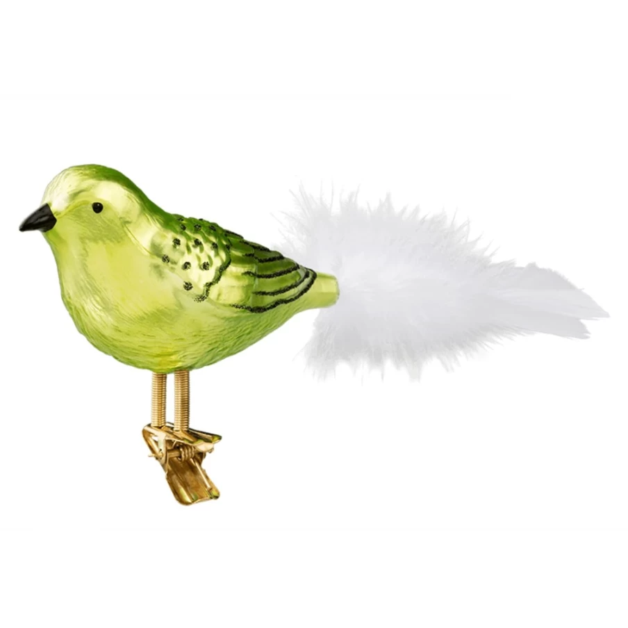 Poesie in Glas Green Glass Bird Decorative Figurine - Handcrafted Art Collectible