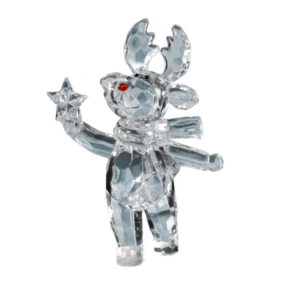 "Käthe Wohlfahrt Reindeer Christmas Ornament with Star - Handcrafted Holiday Decoration"