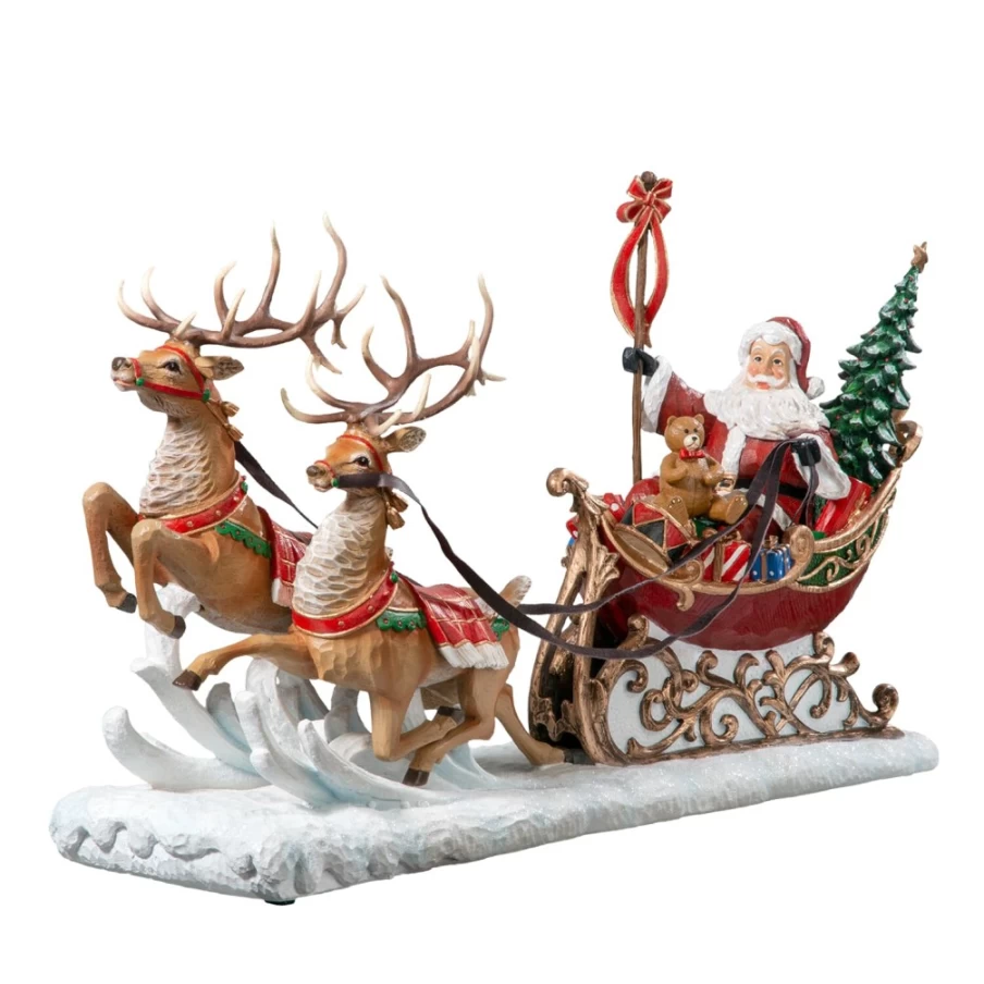 "Käthe Wohlfahrt Sleigh Ride Christmas Music Box – Handcrafted Holiday Collectible"