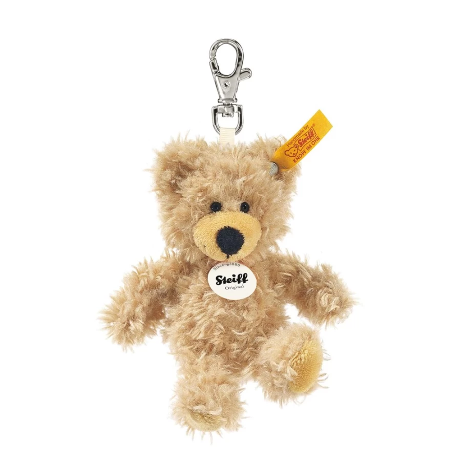 Steiff "Charly" Teddy Bear Keyring - 12cm Collectible Plush Keychain