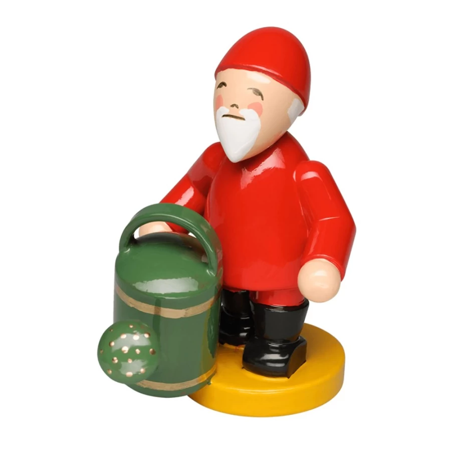 "WENDT & KÜHN Handcrafted Garden Gnome with Watering Can - Decorative Collectible Figurine"