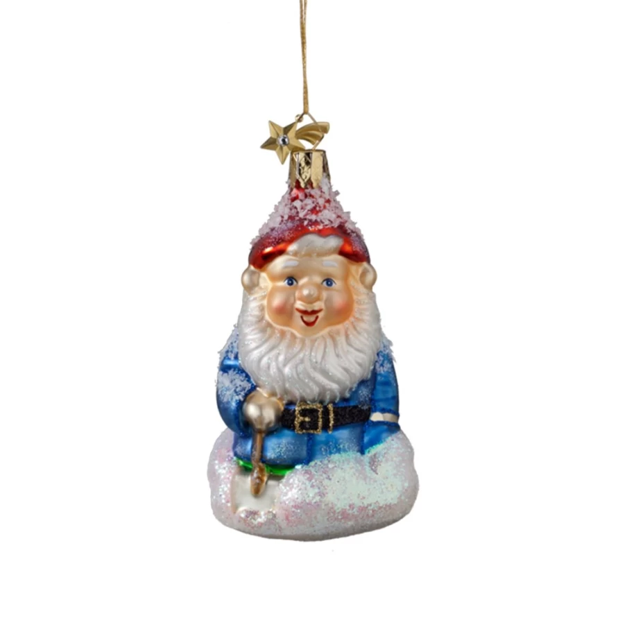 "Poesie in Glas Proud Garden Gnome - Handmade Decorative Statue for Outdoor & Indoor Use"