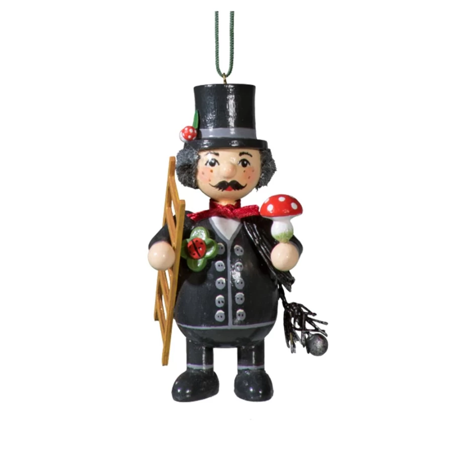 Käthes Original Wooden Chimney Sweep Buddy - Handcrafted German Christmas Decoration