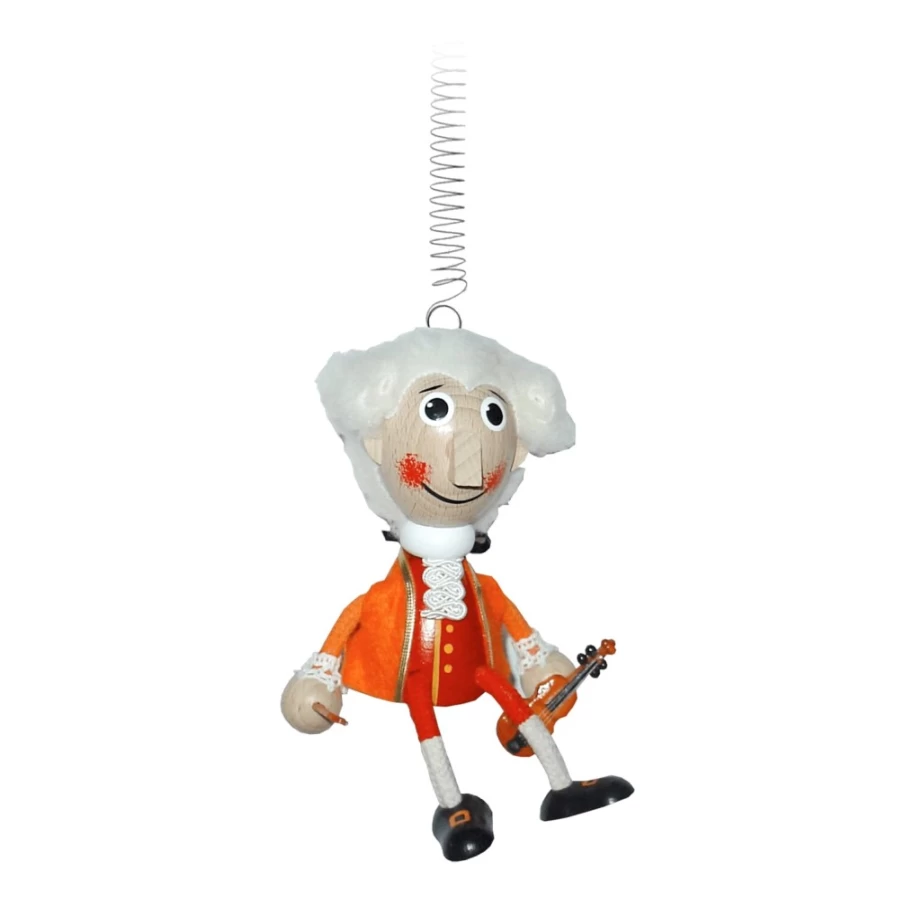 Käthe Wohlfahrt Mozart Musical Swinging Figure - Collectible German Christmas Decoration