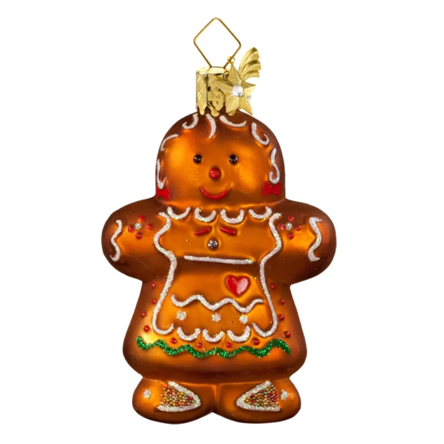 "Poesie in Glas Gingerbread Girl Scented Candle - Festive Holiday Aroma"