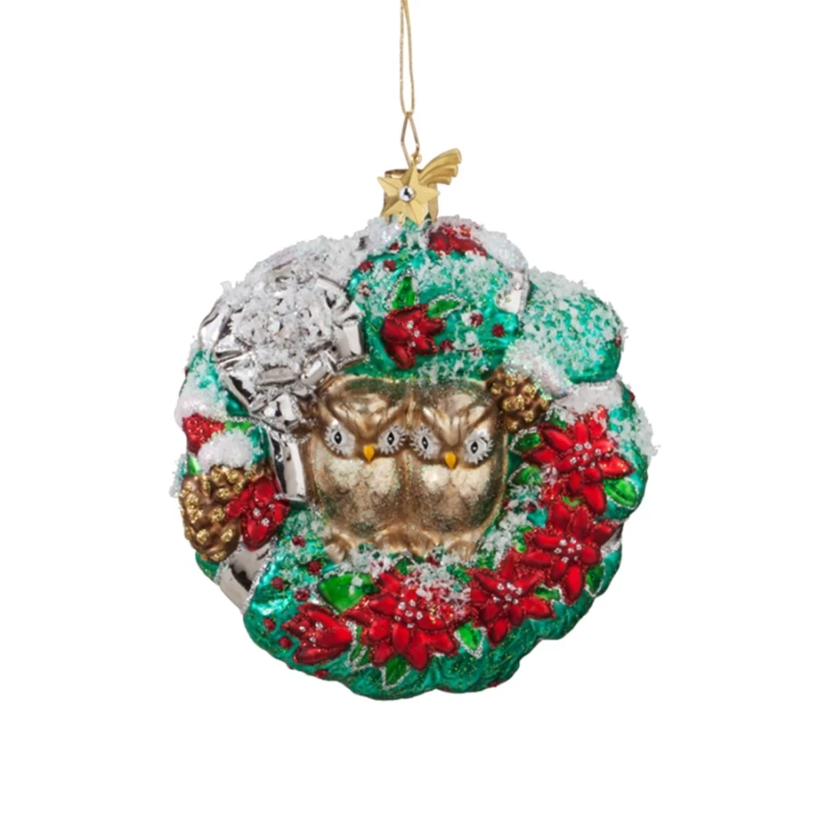 "Poesie in Glas Elegant Floral Wreath for Home Decor – Handcrafted Seasonal Door Hanger"