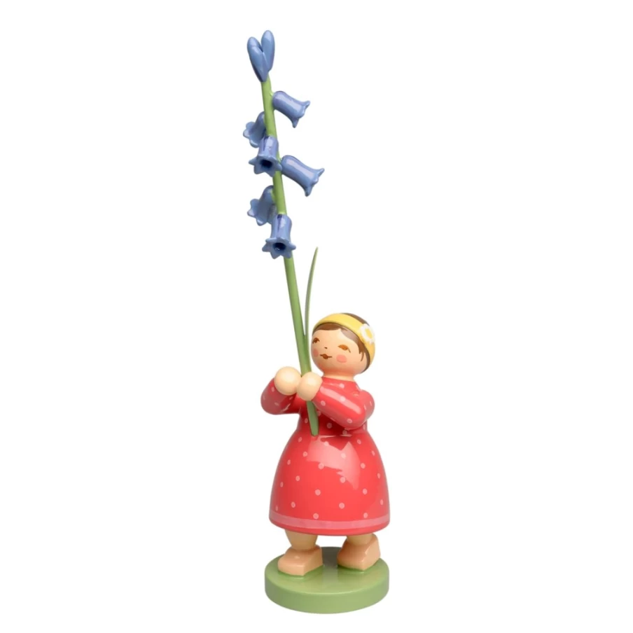 "WENDT & KÜHN Girl With Wild Hyacinth Collectible Figurine – Handcrafted German Porcelain Art"