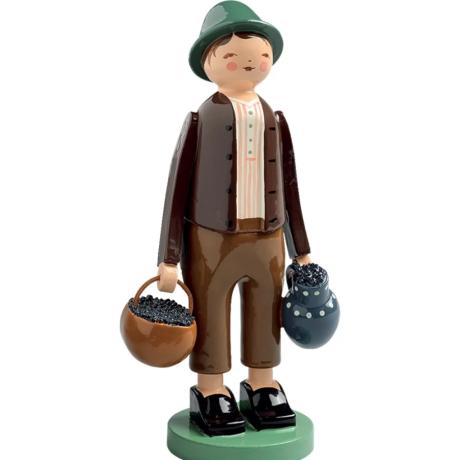 "WENDT & KÜHN Berry Picker Boy Figurine – Handcrafted German Collectible"