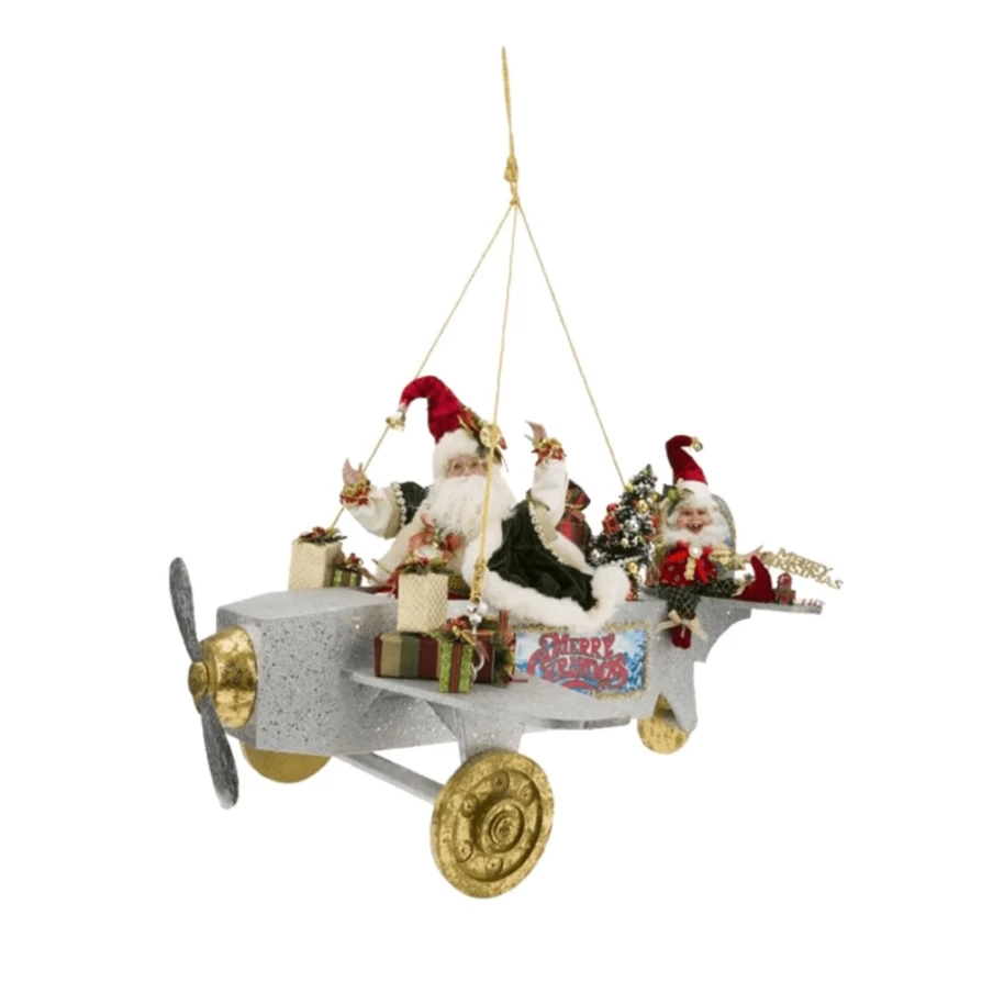 "Käthe Wohlfahrt Northpole Airline Santa Christmas Decoration"