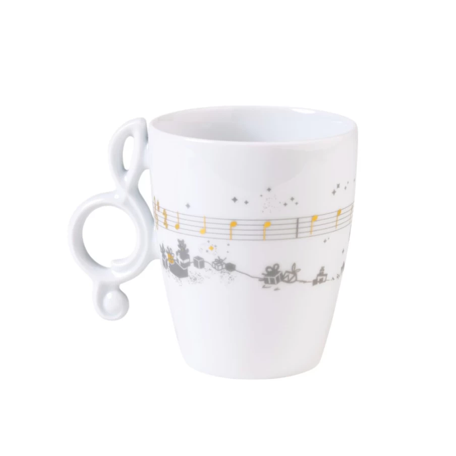Meissen Porzellan Christmas Themed Porcelain Cup "Morgen Kommt Der Weihnachtsmann" - Handcrafted Holiday Collectible
