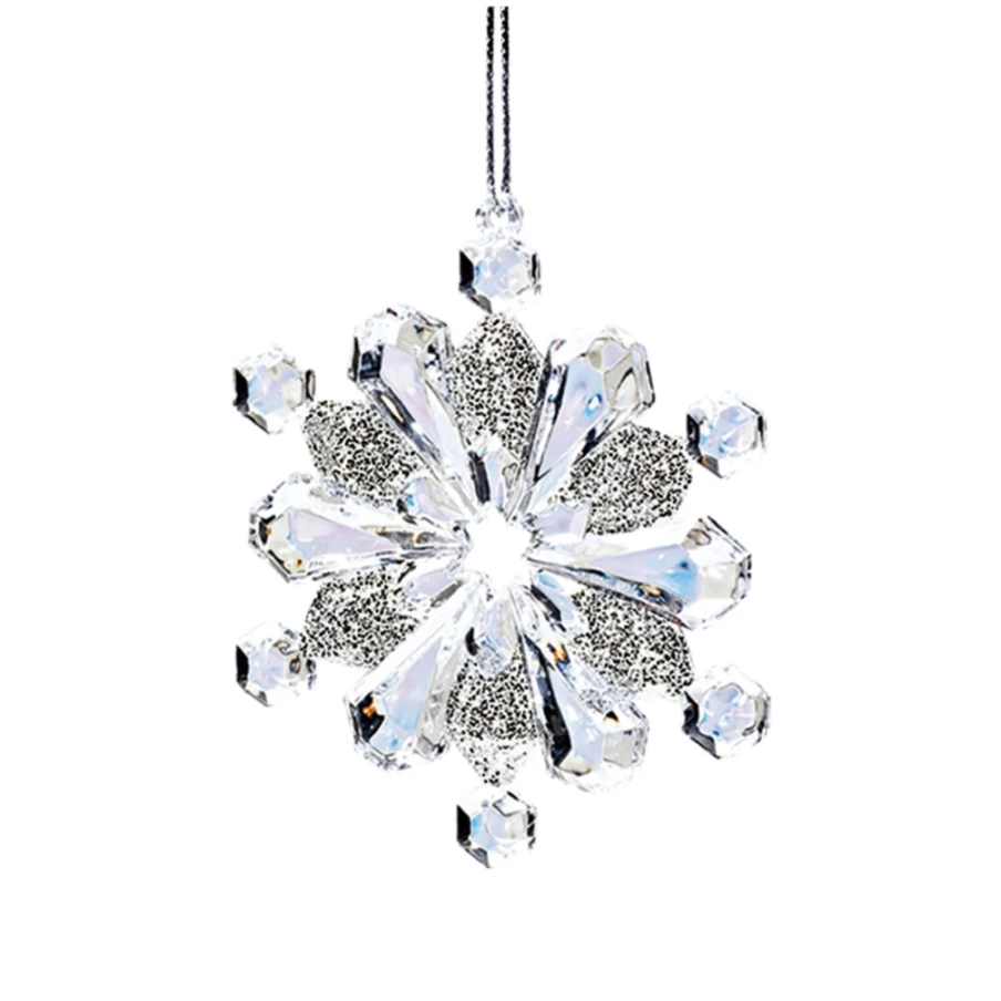 "Käthe Wohlfahrt Handcrafted Acrylic Snowflake Ornament – Festive Christmas Decoration"