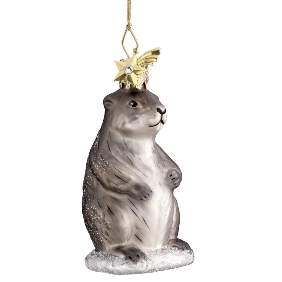 "Poesie in Glas Marmot - Premium Glass Art Collectible"