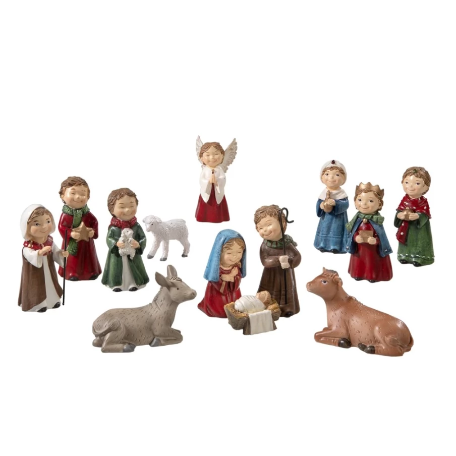 Käthe Wohlfahrt Handcrafted Nativity Figurines - Children Set for Christmas Decor
