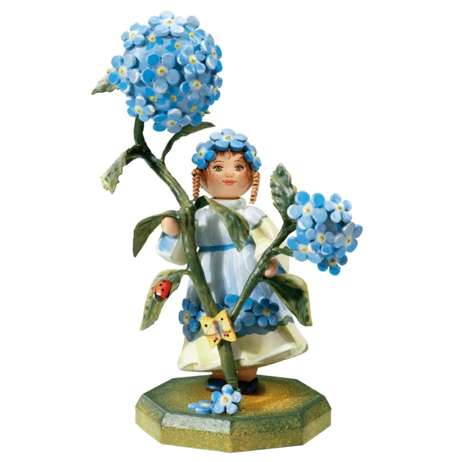 Kindertraum Blue Hydrangea Flower Child - Artificial Floral Decor for Home & Events