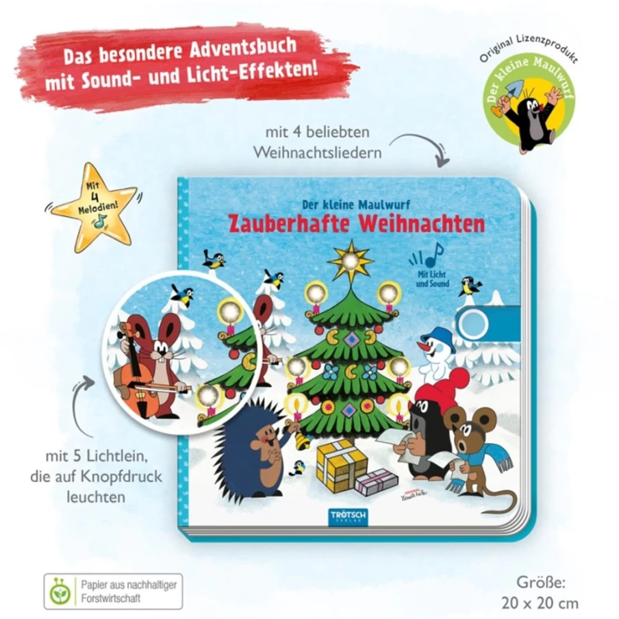 Christmas Sound Book "The Little Mole" – Interactive Kids' Story by Trötsch Verlag with Festive Music & Sounds