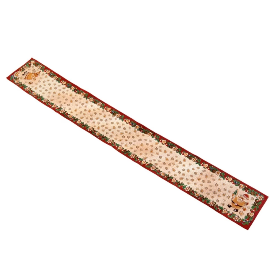 "Käthe Wohlfahrt Gingerbreadtime Christmas Table Ribbon - 7.87 x 62.99 Inch Decorative Holiday Banner"