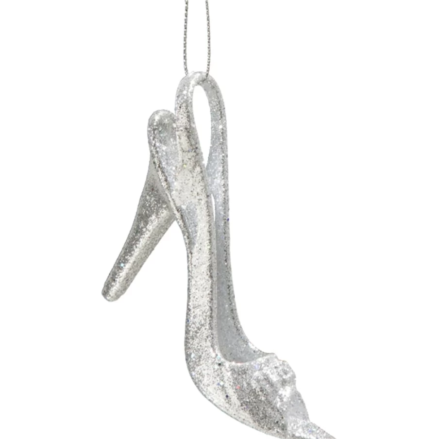 Käthe Wohlfahrt Glitter Silver High Heels - Elegant Women's Party Shoes