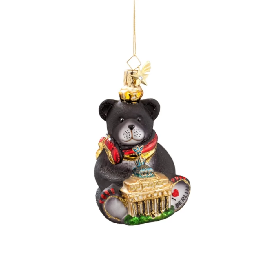 Poesie in Glas Berlin Bear - Black Collectible Figurine