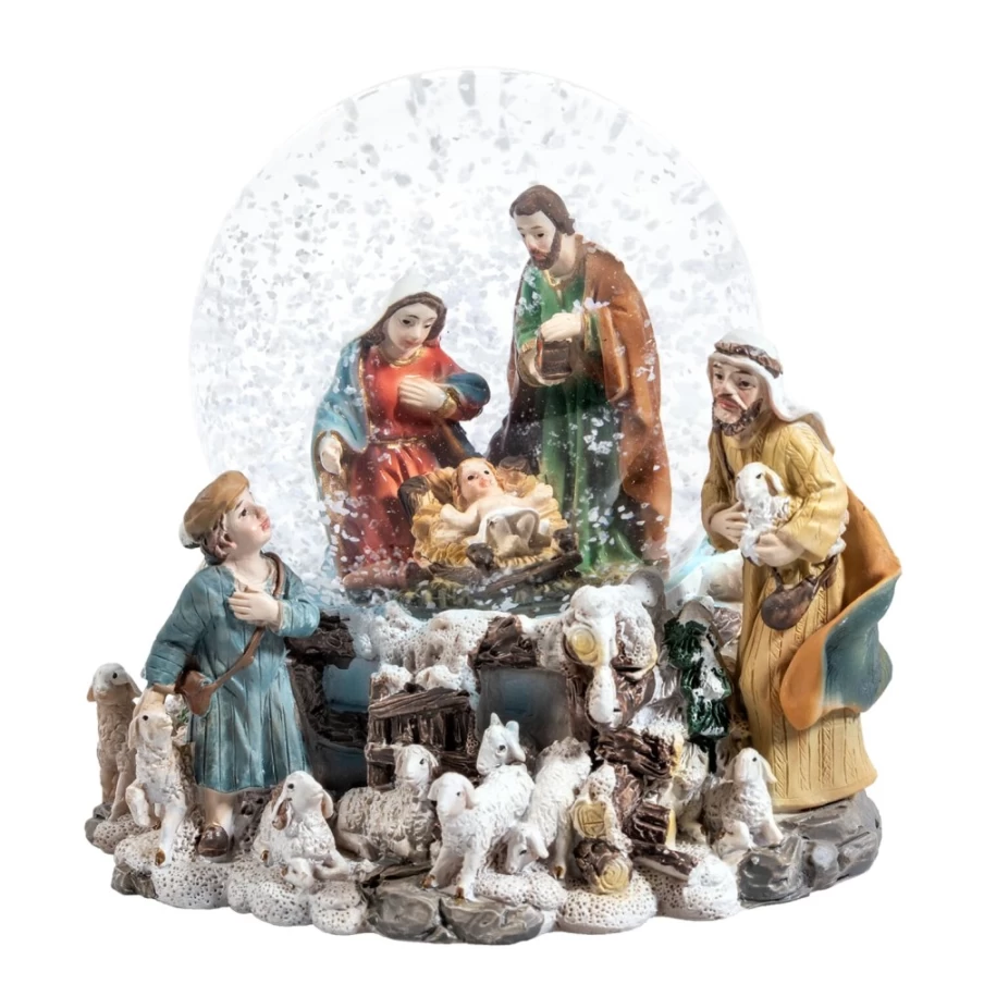 Käthe Wohlfahrt Holy Family Snow Globe - Handcrafted Christmas Nativity Scene Decoration