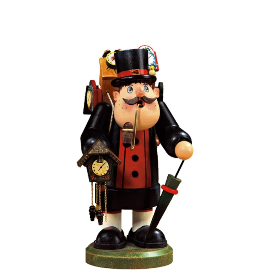 Käthes Original Black Forest Clock Trader Incense Smoker - Handcrafted German Holzknödler for Home Decor