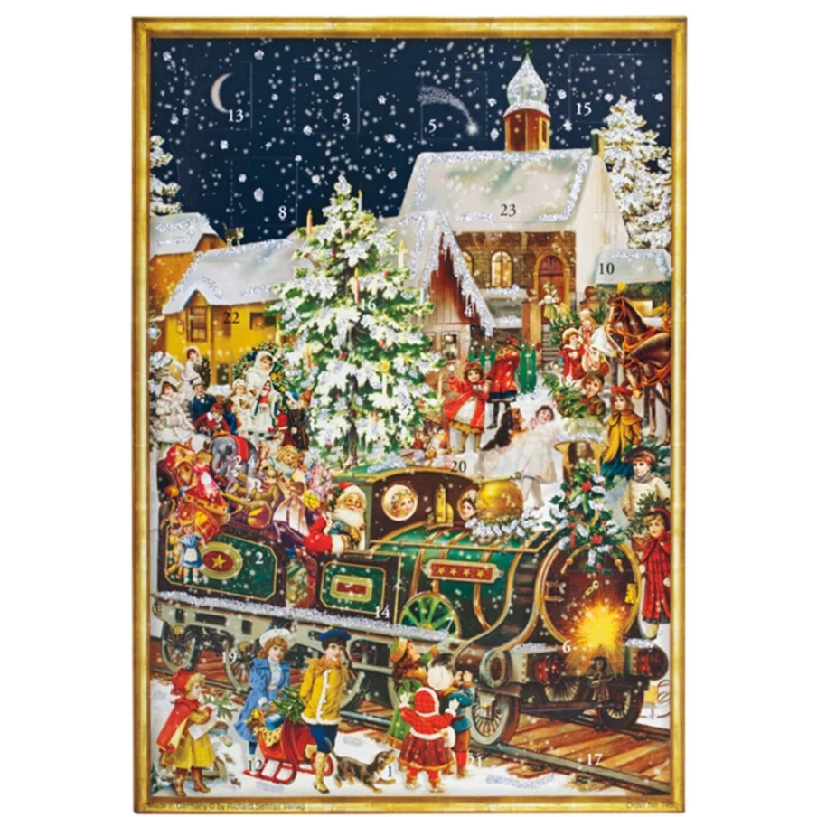 Käthe Wohlfahrt Nostalgic Christmas Train Advent Calendar - Holiday Countdown Decor