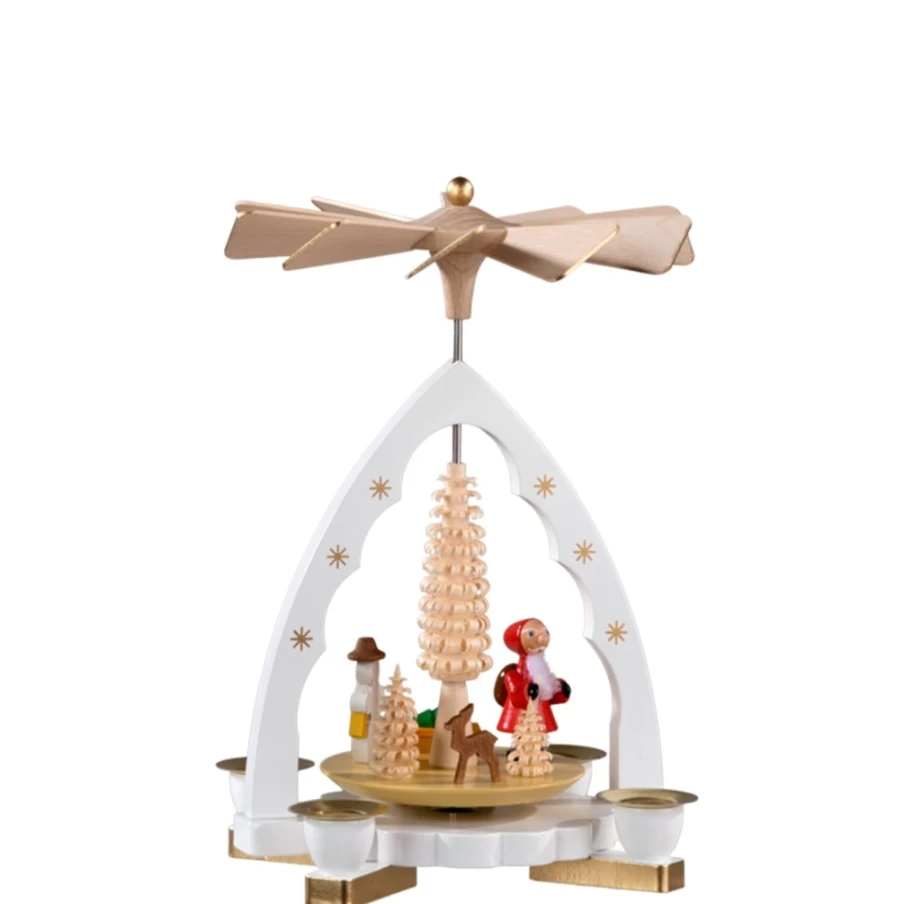 Richard Glässer Pyramid Santa Claus Christmas Decoration - Handmade German Glass Ornament