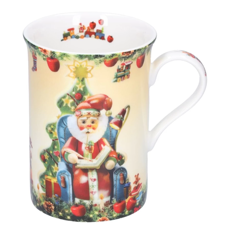 Käthe Wohlfahrt Porcelain Christmas Mug "Santa Claus in Armchair" Collectible Holiday Gift