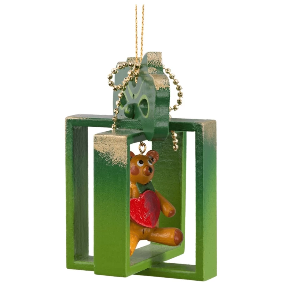 "Käthes Original Green Bear Gift - Handcrafted Present with Bear Plush"