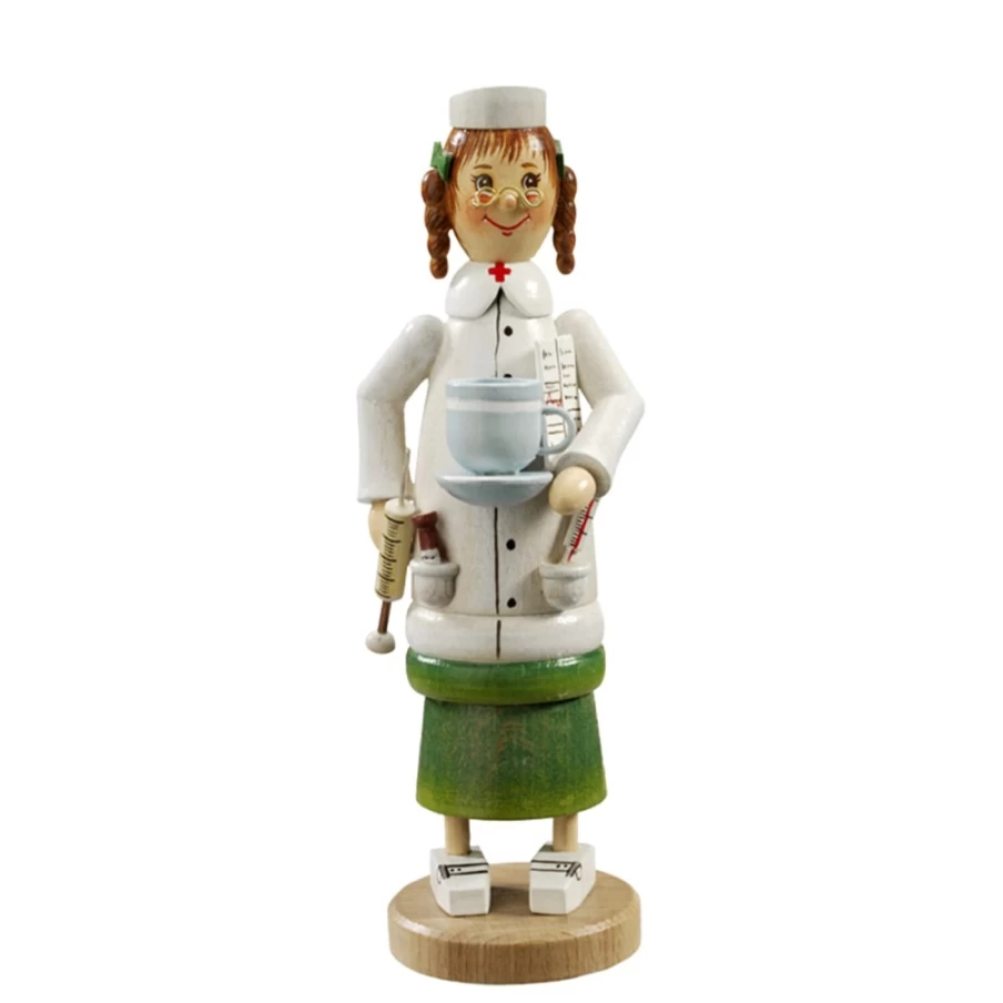 Käthes Original "Nurse" Incense Smoker – Handcrafted German Räuchermännchen for Aromatic Home Decor