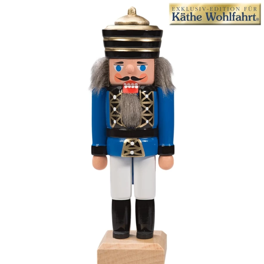 HODREWA Nutcracker King Blue - 5.5 Inch Christmas Decoration, Handcrafted Wooden Soldier Figurine