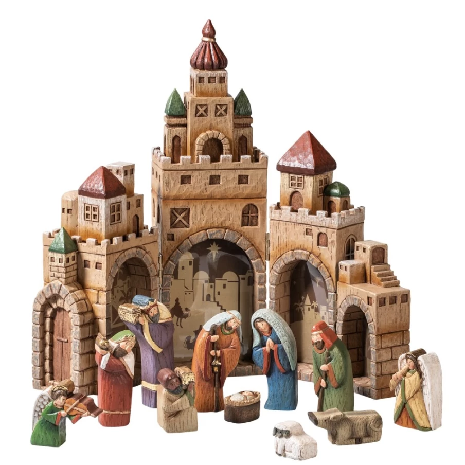 Käthe Wohlfahrt Nativity Scene "Bethlehem" - Handcrafted Christmas Manger Set for Holiday Decor