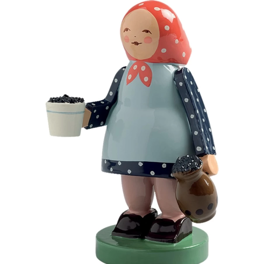 "WENDT & KÜHN Handcrafted Berry Picker Figurine – Collectible German Ornament for Kids & Decor"