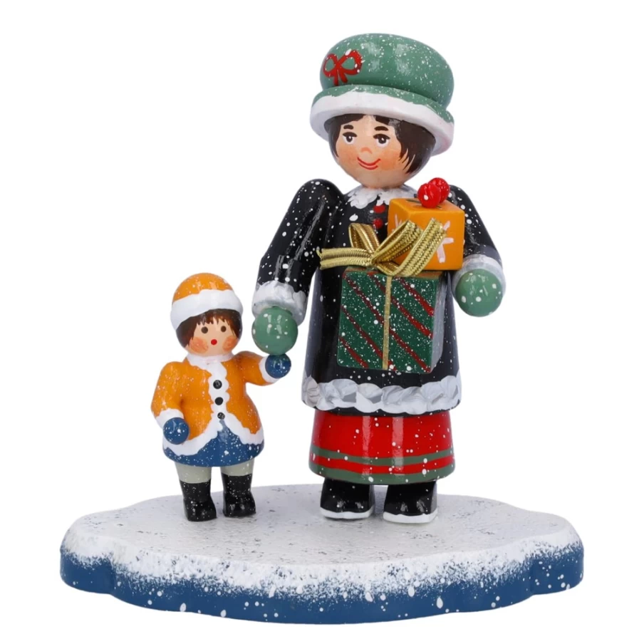 "Käthes Original Mother and Child Figurine – Handcrafted Porcelain Statue"