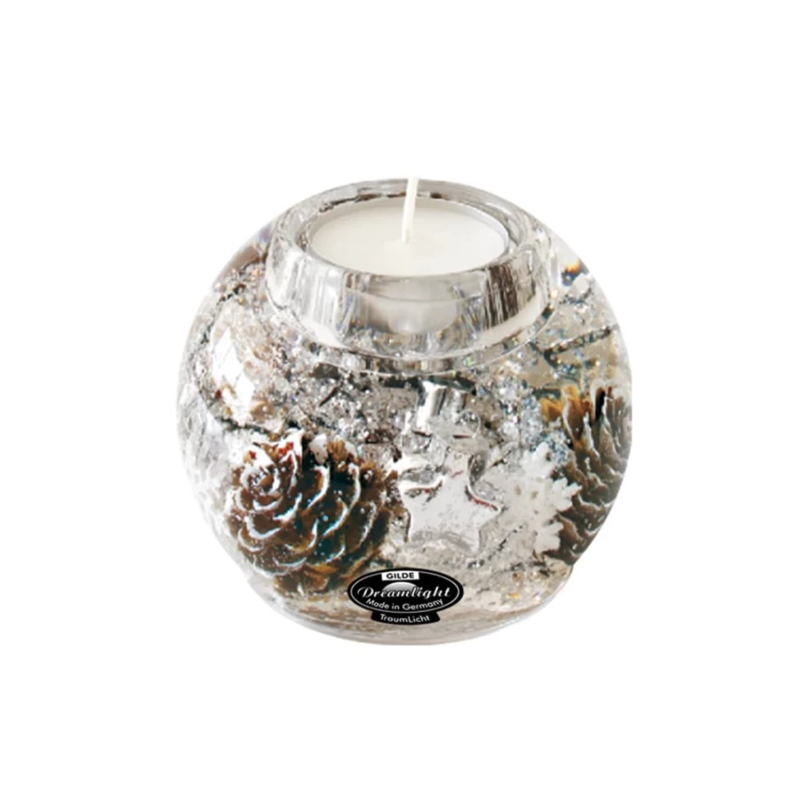 Käthe Wohlfahrt "Winter Story" Mercury Glass Candle Holder - Dreamlight Collection